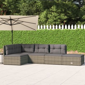 5-piece garden furniture set and gray synthetic rattan cushions by vidaXL, Garden sets - Ref: Foro24-319608, Price: 480,90 €,...