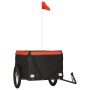 Black and orange iron bicycle trailer 45 kg by vidaXL, Bicycle trailers - Ref: Foro24-94089, Price: 81,95 €, Discount: %