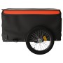 Schwarz-orangefarbener Fahrradanhänger aus Eisen, 45 kg von vidaXL, Fahrradanhänger - Ref: Foro24-94089, Preis: 81,89 €, Raba...