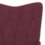 Silla de relajación con taburete de tela morado de vidaXL, Sillones - Ref: Foro24-327588, Precio: 86,99 €, Descuento: %