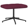 Silla de relajación con taburete de tela morado de vidaXL, Sillones - Ref: Foro24-327588, Precio: 86,99 €, Descuento: %