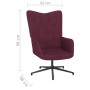 Silla de relajación con taburete de tela morado de vidaXL, Sillones - Ref: Foro24-327588, Precio: 86,99 €, Descuento: %