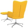 Silla de relajación con reposapiés tela amarillo mostaza de vidaXL, Sillones - Ref: Foro24-327607, Precio: 90,99 €, Descuento: %