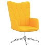 Silla de relajación con reposapiés tela amarillo mostaza de vidaXL, Sillones - Ref: Foro24-327607, Precio: 90,99 €, Descuento: %