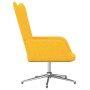 Silla de relajación con reposapiés tela amarillo mostaza de vidaXL, Sillones - Ref: Foro24-327607, Precio: 90,99 €, Descuento: %