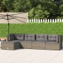 5-teiliges Gartenmöbel-Set und Kissen synthetisches Rattangrau von vidaXL, Gartensets - Ref: Foro24-319612, Preis: 471,99 €, ...