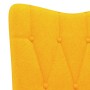 Silla de relajación con reposapiés tela amarillo mostaza de vidaXL, Sillones - Ref: Foro24-327607, Precio: 90,99 €, Descuento: %