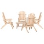 Gartenmöbel-Set 5-teilig aus massivem Tannenholz von vidaXL, Gartensets - Ref: Foro24-3185519, Preis: 597,09 €, Rabatt: %