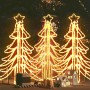 Folding Christmas tree figure 3 pcs warm white 87x87x93 cm by vidaXL, Christmas lights - Ref: Foro24-3154298, Price: 166,30 €...