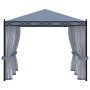 Gazebo with anthracite gray steel mesh screens 3x4 m by vidaXL, Tents and gazebos - Ref: Foro24-48057, Price: 512,65 €, Disco...