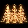 Folding Christmas tree figure 3 pcs warm white 87x87x93 cm by vidaXL, Christmas lights - Ref: Foro24-3154298, Price: 166,30 €...