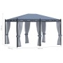 Gazebo with anthracite gray steel mesh screens 3x4 m by vidaXL, Tents and gazebos - Ref: Foro24-48057, Price: 512,65 €, Disco...