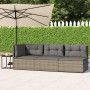 Set de muebles de jardín 3 pzas y cojines ratán sintético gris de vidaXL, Conjuntos de jardín - Ref: Foro24-319605, Precio: 2...