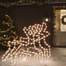 Christmas reindeer figure with LED 3 pcs warm white 57x55x4.5 cm by vidaXL, Christmas lights - Ref: Foro24-3154295, Price: 88...