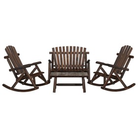 Gartenmöbel-Set 4-teilig aus massivem Tannenholz von vidaXL, Gartensets - Ref: Foro24-3185526, Preis: 513,71 €, Rabatt: %