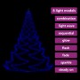 Blue metal hook wall Christmas tree 3 m for indoor/outdoor use by vidaXL, Hoses and string lights - Ref: Foro24-328642, Price...