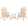 Garden furniture set 3 pieces solid fir wood by vidaXL, Garden sets - Ref: Foro24-3185511, Price: 289,81 €, Discount: %