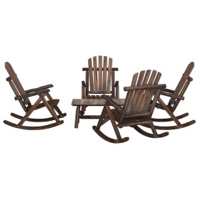 Gartenmöbel-Set 5-teilig aus massivem Tannenholz von vidaXL, Gartensets - Ref: Foro24-3185532, Preis: 621,53 €, Rabatt: %