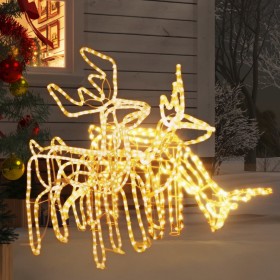 Christmas reindeer figurine set 3 pieces warm white by vidaXL, Christmas lights - Ref: Foro24-3154333, Price: 115,99 €, Disco...