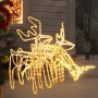 Christmas reindeer figurine set 3 pieces warm white by vidaXL, Christmas lights - Ref: Foro24-3154333, Price: 122,49 €, Disco...