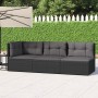 3-piece garden furniture set and black synthetic rattan cushions by vidaXL, Garden sets - Ref: Foro24-319592, Price: 270,63 €...