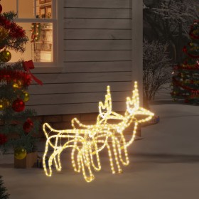 Christmas reindeer figure 2 units warm white 60x30x60 cm by vidaXL, Christmas lights - Ref: Foro24-3154303, Price: 81,80 €, D...