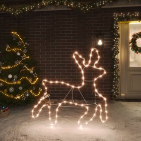 Christmas reindeer figure with 72 warm white LEDs 57x55x4.5 cm by vidaXL, Christmas lights - Ref: Foro24-343296, Price: 34,16...