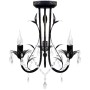 Lámpara de araña, candelabro negro estilo Art Nouveau, 3 x E14 de vidaXL, Lámparas de araña - Ref: Foro24-241385, Precio: 55,...