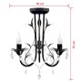 Lámpara de araña, candelabro negro estilo Art Nouveau, 3 x E14 de vidaXL, Lámparas de araña - Ref: Foro24-241385, Precio: 55,...