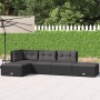 5-teiliges Gartenmöbel-Set und schwarze synthetische Rattankissen von vidaXL, Gartensets - Ref: Foro24-319593, Preis: 381,39 ...