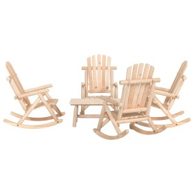 Gartenmöbel-Set 5-teilig aus massivem Tannenholz von vidaXL, Gartensets - Ref: Foro24-3185531, Preis: 618,76 €, Rabatt: %