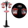 Christmas lantern with Santa Claus black and red PVC 81x40x188 cm by vidaXL, Christmas lights - Ref: Foro24-289926, Price: 28...