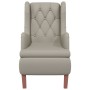 Armchair with solid light gray velvet rubber wood legs by vidaXL, Armchairs - Ref: Foro24-329374, Price: 250,99 €, Discount: %