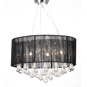 Hanging lamp with 85 black crystals by vidaXL, chandeliers - Ref: Foro24-60344, Price: 105,98 €, Discount: %