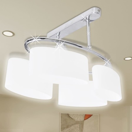 Ellipse glass shade ceiling lamp with 4 E14 bulbs by vidaXL, ceiling lights - Ref: Foro24-240988, Price: 69,99 €, Discount: %