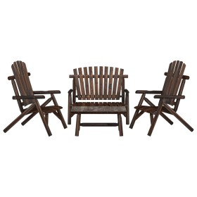 4-teiliges Gartenmöbel-Set aus massivem Tannenholz von vidaXL, Gartensets - Ref: Foro24-3185514, Preis: 399,99 €, Rabatt: %