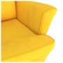 Silla mecedora patas de madera de caucho terciopelo amarillo de vidaXL, Mecedoras - Ref: Foro24-329370, Precio: 209,18 €, Des...