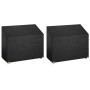 Fundas bancos jardín 2 uds 8 ojales polietileno 160x70x70/88 cm de vidaXL, Fundas para muebles de jardín - Ref: Foro24-315539...