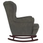 Rocking chair dark gray velvet rubber wood legs by vidaXL, Rocking chairs - Ref: Foro24-329364, Price: 206,72 €, Discount: %