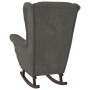 Rocking chair dark gray velvet rubber wood legs by vidaXL, Rocking chairs - Ref: Foro24-329364, Price: 206,72 €, Discount: %