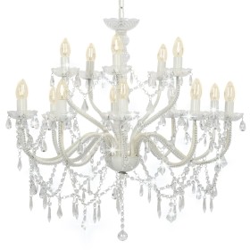 Chandelier with 2 layers white 15 bulbs x E14 by vidaXL, chandeliers - Ref: Foro24-281612, Price: 227,99 €, Discount: %