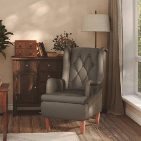 Armchair with solid dark gray velvet rubber wood legs by vidaXL, Armchairs - Ref: Foro24-329375, Price: 245,88 €, Discount: %