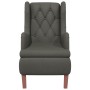 Sillón con patas madera maciza de caucho terciopelo gris oscuro de vidaXL, Sillones - Ref: Foro24-329375, Precio: 245,88 €, D...