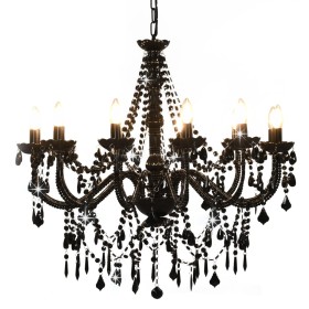 Black Beaded Chandelier 12 E14 Bulbs by vidaXL, chandeliers - Ref: Foro24-281609, Price: 176,91 €, Discount: %