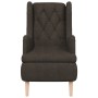 Sillón con patas de madera maciza de caucho tela marrón oscuro de vidaXL, Sillones - Ref: Foro24-329389, Precio: 198,99 €, De...