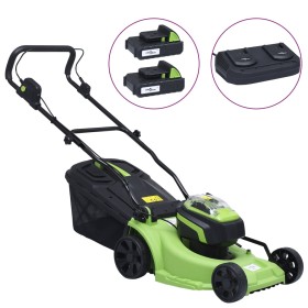 Cordless lawnmower with two 20V 2000 mAh Li-ion batteries by vidaXL, Push lawnmowers - Ref: Foro24-145791, Price: 269,95 €, D...