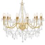 Chandelier with golden beads 12 E14 bulbs by vidaXL, chandeliers - Ref: Foro24-281611, Price: 225,67 €, Discount: %