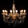 Chandelier with golden beads 12 E14 bulbs by vidaXL, chandeliers - Ref: Foro24-281611, Price: 225,67 €, Discount: %