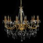 Chandelier with golden beads 12 E14 bulbs by vidaXL, chandeliers - Ref: Foro24-281611, Price: 225,67 €, Discount: %