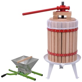 2-Piece Fruit and Wine Press and Crusher Set by vidaXL, wine production - Ref: Foro24-277150, Price: 222,99 €, Discount: %